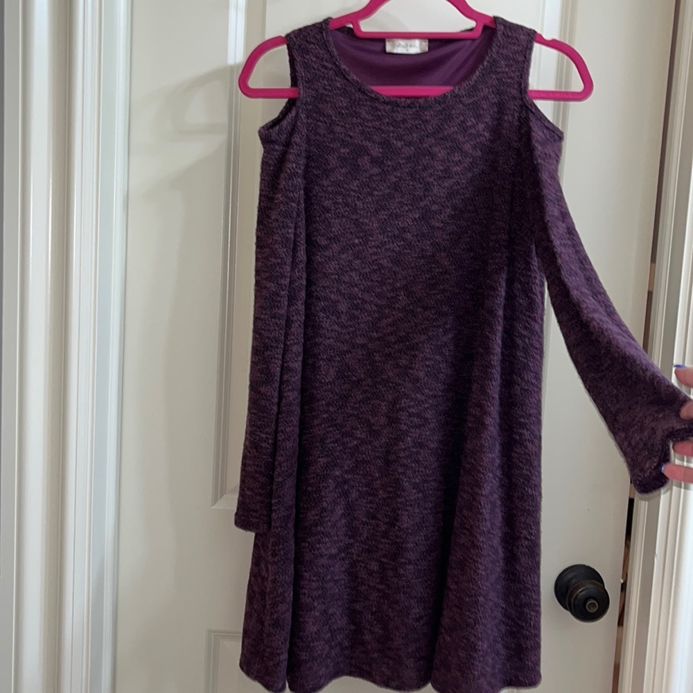 Of the shoulder altars state fall dress in purple
